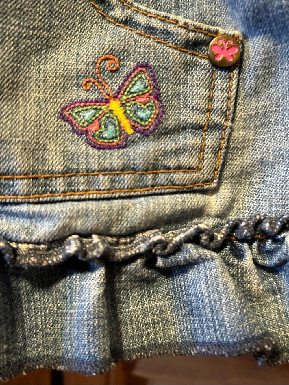 The Children's Place Ruffled Jean Skirt